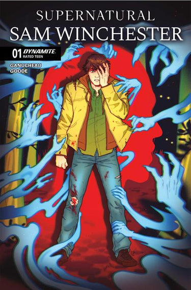 Supernatural Sam Winchester comic book cover #1, Artist Paulina Ganucheau, published by DYNAMITE Entertainment, featuring comic art.