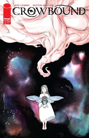Crowbound #2 comic book cover by Dustin Nguyen, published by Image Comics, featuring dark, detailed artwork with a mysterious crow figure.