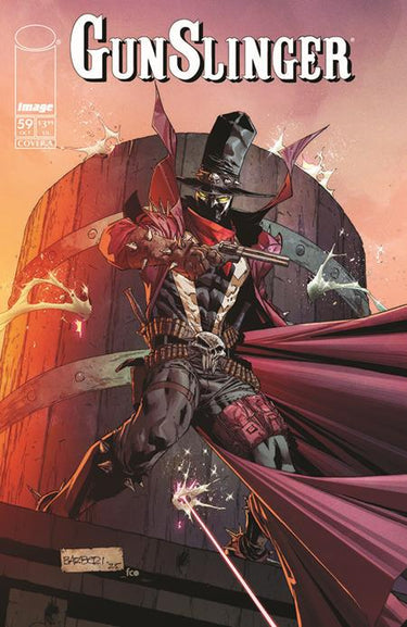 Gunslinger Spawn #59 Comic Book Cover A by Carlo Barberi, published by Image Comics, featuring dark, action-packed artwork.