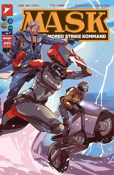 Cover art for Mask #5 Cvr B by Karl Kerschl, a comic book published by Image Comics, featuring vibrant superhero imagery.