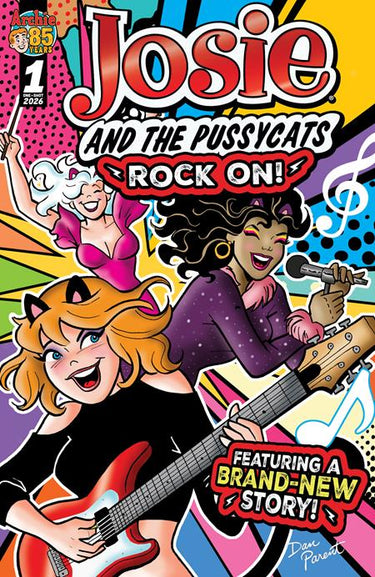 Pre-order comic book "Josie and the Pussycats Rock on" Cover A by Dan Parent, published by Archie Comics Publications.