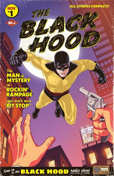 Pre-order comic book "Josie and the Pussycats Rock on One Shot" cover B by Matt Talbot, featuring black hooded variant art.