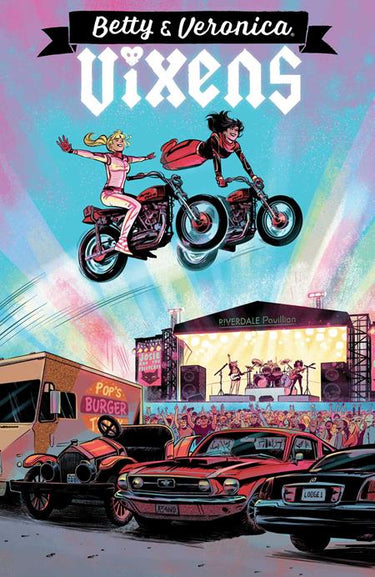 Pre-order Archie Comics "Josie and the Pussycats Rock on" comic cover featuring Veronica Fish Vixens foil variant artwork.