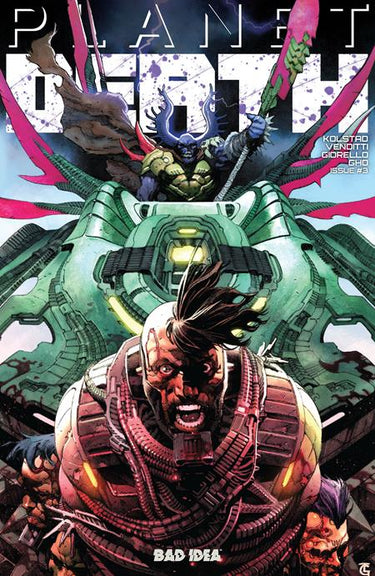 Pre-order comic book Planet Death #3 Cover A by Tomas Giorello, featuring dark, detailed artwork from BAD IDEA.