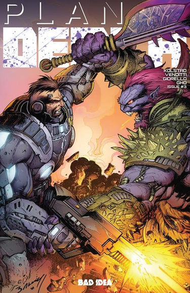 Pre-order comic book Planet Death #3 of 4 cover C by Mark Bagley, featuring dynamic comic art and vibrant colors.