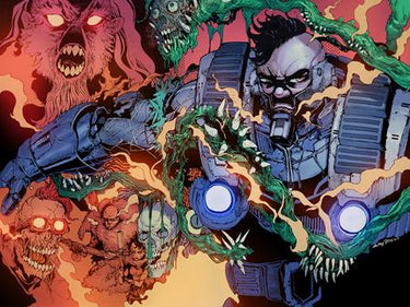 Pre-order comic book Planet Death #3 Cover D Acky Bright wraparound art from BAD IDEA, featuring vibrant sci-fi illustration.