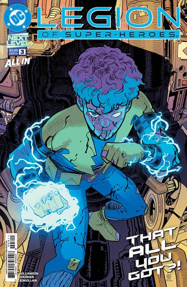 Cover image of DC Comics Legion of Super-Heroes #3, illustrated by Hayden Sherman, featuring vibrant superhero artwork.