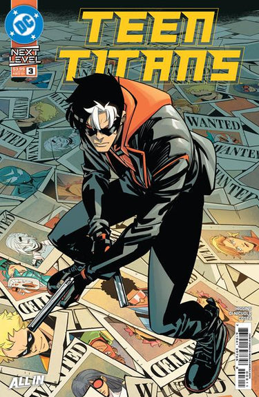 Teen Titans #3 comic book cover by Daniele Di Nicuolo, published by DC Comics, featuring vibrant superhero artwork.