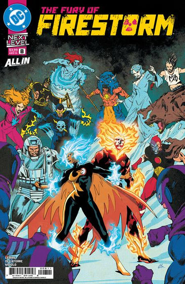 Pre-order comic book "Fury of Firestorm #8" from DC Comics, cover art by Rafael De Latorre showing Firestorm in action.