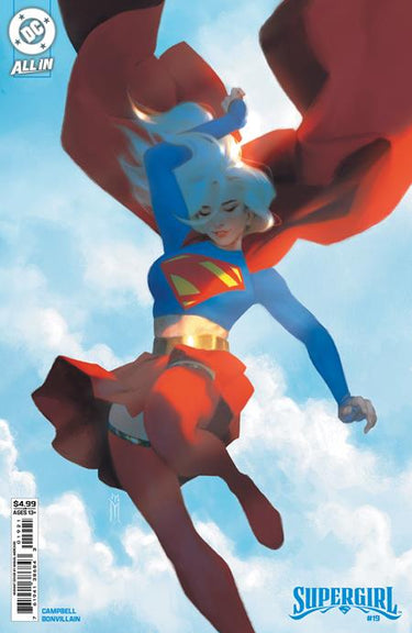 Pre-order comic featuring Supergirl #19 Cover B by Miguel Mercado, DC Comics card stock variant, vibrant superhero artwork.
