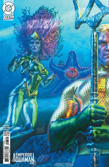 Pre-order DC Comics Emperor Aquaman #23 Cover B by Mark Spears with connecting card stock variant, featuring Aquaman in vibrant colors.