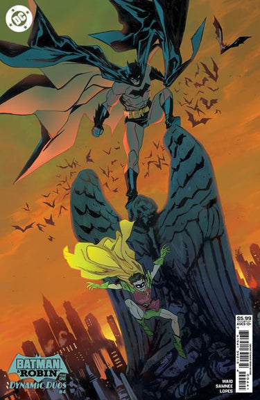 Cover of Batman & Robin Year One Dynamic Duos #4 comic by DC Comics, featuring Batman and Robin in dynamic action on card stock variant.
