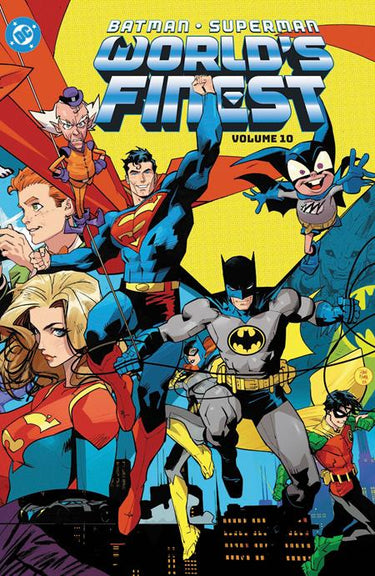 Pre-order DC Comics Batman Superman Worlds Finest TP Vol 10 Warlords graphic novel featuring Batman and Superman in action scenes.