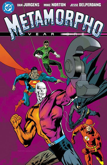 Pre-order graphic novel Metamorpho Year One TP 2026 Edition by DC Comics, featuring vibrant cover art and detailed illustrations.