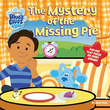 Pre-order graphic novel "Blues Clues and You: The Mystery of the Missing Pie" by DYNAMITE Entertainment, featuring colorful illustrated cover.