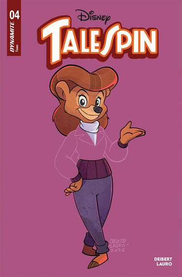 Pre-order Talespin #4 comic book featuring cover C by Carlo Lauro, with vibrant color bleed artwork, published by DYNAMITE Entertainment.