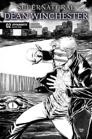 Supernatural Dean Winchester #2 Cvr K Drew Moss Line Art Virgin Variant comic book variant cover by Drew Moss