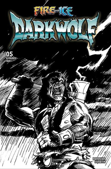 Fire And Ice Darkwolf #5 Cvr M INC 1:5 Fernando Proietti Line Art Virgin Variant comic book cover