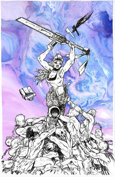 Pre-order comic book Chainkata #1 Cvr H Inc 1:100 by Daniel Warren Johnson, featuring raw art variant from Image Comics.