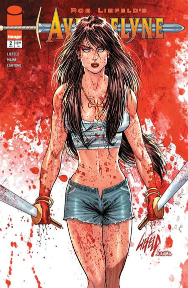 Pre-order comic book Avengelyne #2 Cover B variant by Rob Liefeld from Image Comics, featuring dynamic superhero artwork.