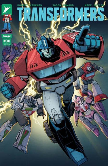 Cover D of Transformers #38 comic by Nick Bradshaw and Jim Charalampidis, published by Image Comics, pre-order edition.