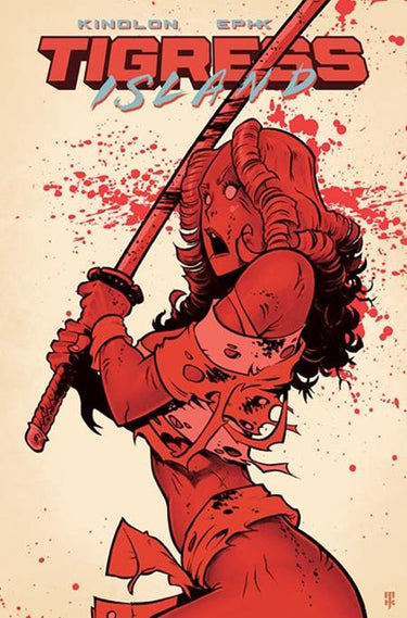 Pre-order graphic novel "Tigress Island" by Image Comics, showing the cover with vibrant island artwork and title text.