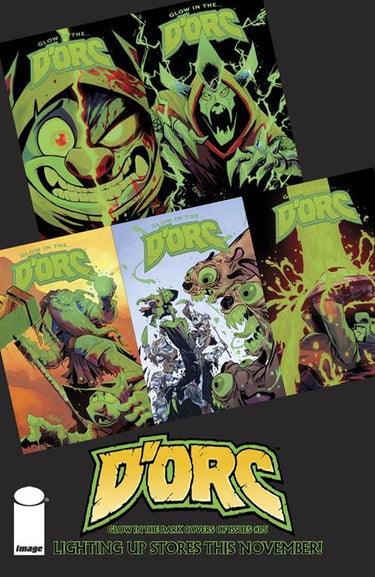 Dorc #1-5 Glow In The Dorc Variant Bundle comic book cover by Brett Bean