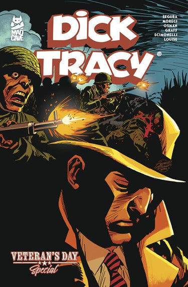 Pre-order comic featuring Dick Tracy Veterans Day Special One Shot Cover A by Geraldo Borges, published by Mad Cave Studios.