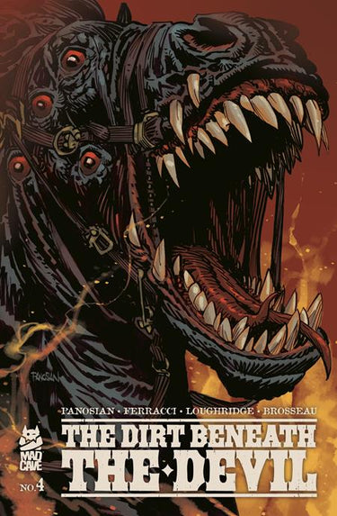 Pre-order comic book Dirt Beneath the Devil #4 Cover A by Dan Panosian, featuring detailed dark artwork from Mad Cave Studios.