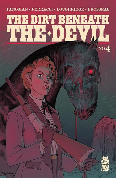 Pre-order comic book "Dirt Beneath the Devil #4" cover B by Matthew Roberts, featuring dark, dramatic artwork from Mad Cave Studios.