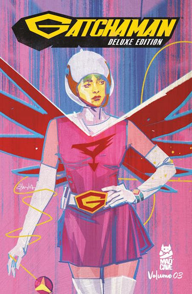 Pre-order Gatchaman Deluxe Edition HC Vol 03 graphic novel by Mad Cave Studios, featuring colorful cover art and detailed design.