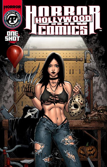 Pre-order horror comic "Hollywood One Shot" Cover A by Andrew Mangum from Massive Publishing, featuring dark, cinematic artwork.