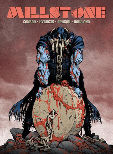 Pre-order graphic novel "Millstone TP Vol 01" by Massive Publishing, featuring illustrated cover art and bold typography.