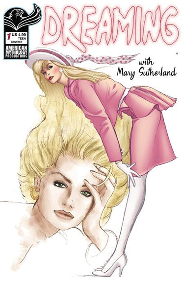 Pre-order comic book "Dreaming with Mary Sutherland #1" with cover B by Billy Tucci, published by Prana Publishers.