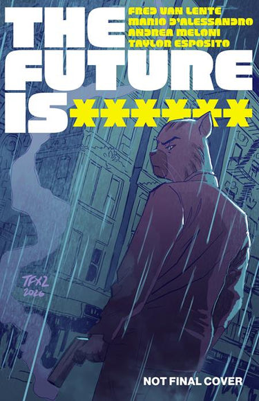 Pre-order comic book "Future Is ****** #19 Cvr A" featuring Trish Fornster, published by REKCAH Comics.