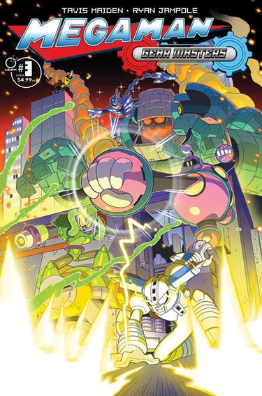 Pre-order comic book Mega Man Gear Masters #3 Cover A featuring artwork by Ryan Jampole, published by UDON Entertainment.