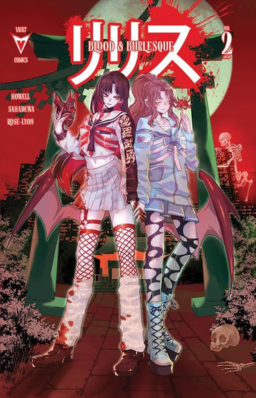 Pre-order comic Vault Comics Lilith Blood And Burlesque #2 foil variant cover featuring vibrant artwork and striking design.