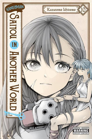 Pre-order graphic novel "Handyman Saitou in Another World" Volume 10 by Yen Press, featuring cover art of the manga.