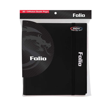 BCW Folio 9-Pocket Card Album in black for organized card storage