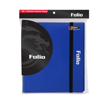 BCW blue Folio 9-pocket card album package for trading card storage