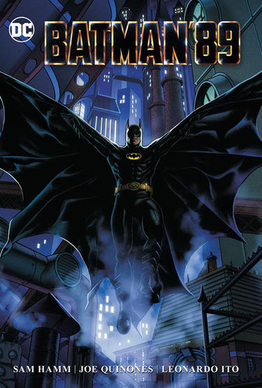 Batman 89 graphic novel by DC Comics featuring comic book art and cover illustration from the Batman 1989 movie adaptation.