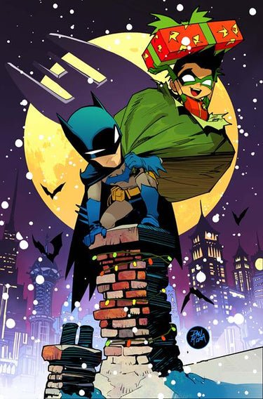 Batman #16 Cvr F Dan Mora Holiday Card Stock Var comic book cover