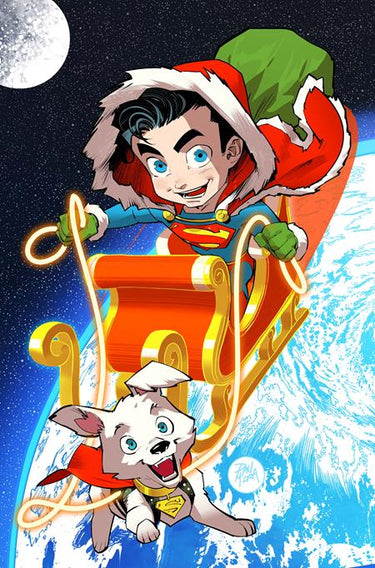 Superman #45 Cvr F Dan Mora Holiday Card Stock Var comic book cover