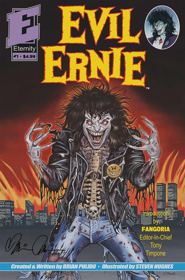 Evil Ernie #1 30th Anniversary Facsimile Edition Cvr D Eric Mache Signed Edition Signed by Brian Pulido Var comic book cover
