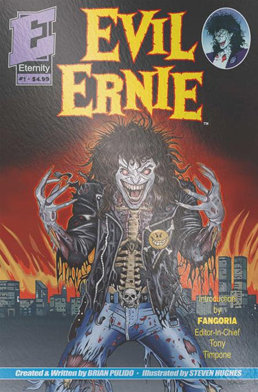 Evil Ernie #1 30th Anniversary Facsimile Edition Cvr E Eric Mache Metal Premium Var comic book cover