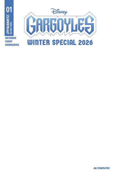 Gargoyles Winter Special 2026 #1 One Shot Cvr E Blank Authentix Var comic book cover