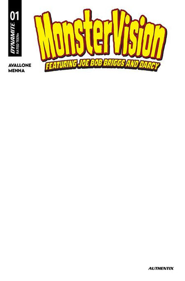Monstervision Featuring Joe Bob Briggs and Darcy #1 Cvr E Blank Authentix Var comic book cover
