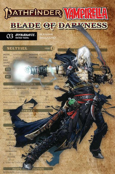 Pathfinder Vampirella Blade of Darkness #3 Cvr C Wayne Reynolds Character Sheet Var comic book cover