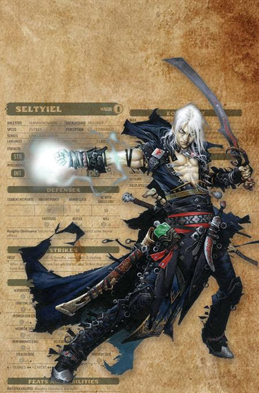 Pathfinder Vampirella Blade of Darkness #3 Cvr G 1:15 Wayne Reynolds Character Sheet Virgin Var comic book cover
