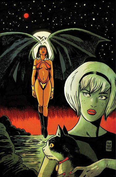 Sabrina the Teenage Witch Vampirella #1 Cvr I Francesco Francavilla Metal Premium Var comic book cover